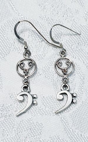 Bass,Clef,Earrings-Filigree,bassclefearrings, dainty-bass-clef, sterlingsilver