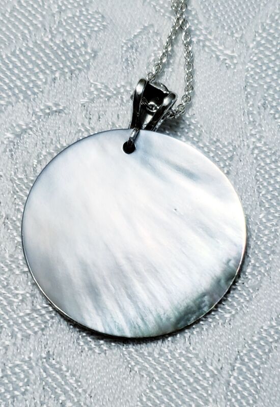 Bass Clef Necklace- Abalone  - product images  of 