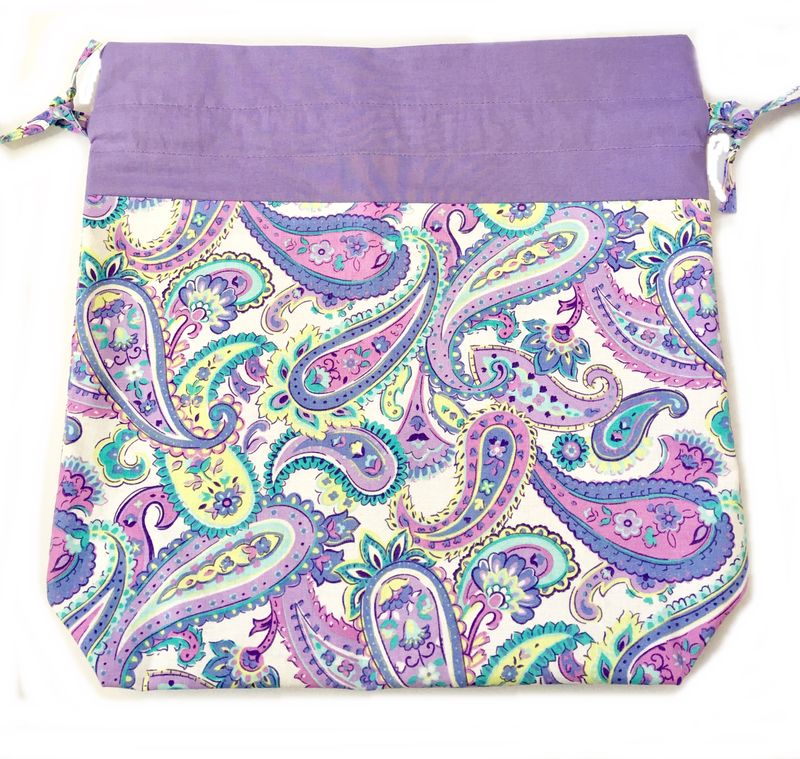 Large Paisley Drawstring Project Bag - product images  of 