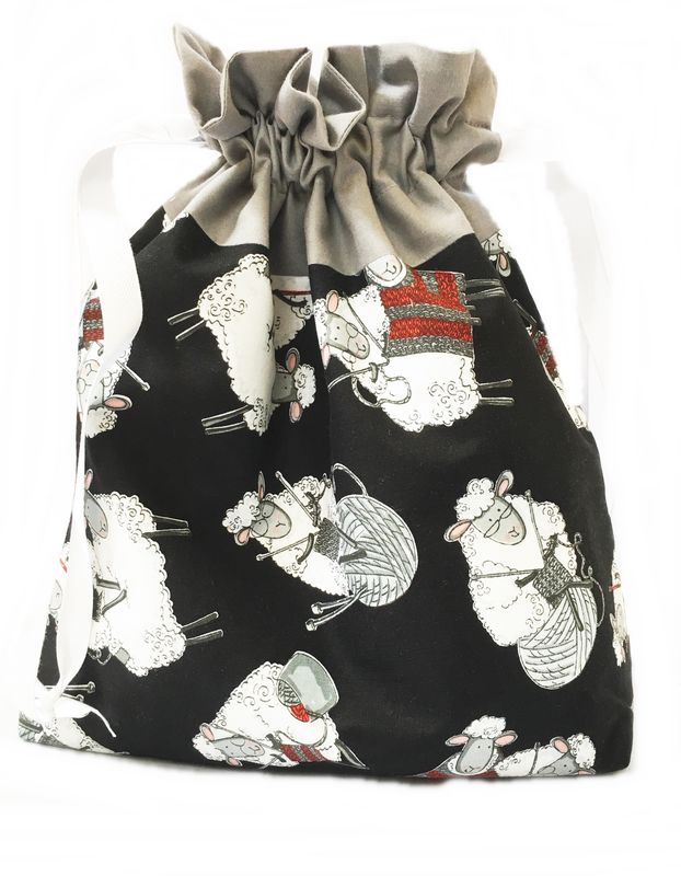 Large Knitting Sheep Project Bag - product images  of 