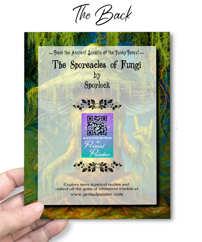 Rock Star Mushroom Greeting Card – Sporlock, Funky Forest Sporeacles Collection - product images  of 