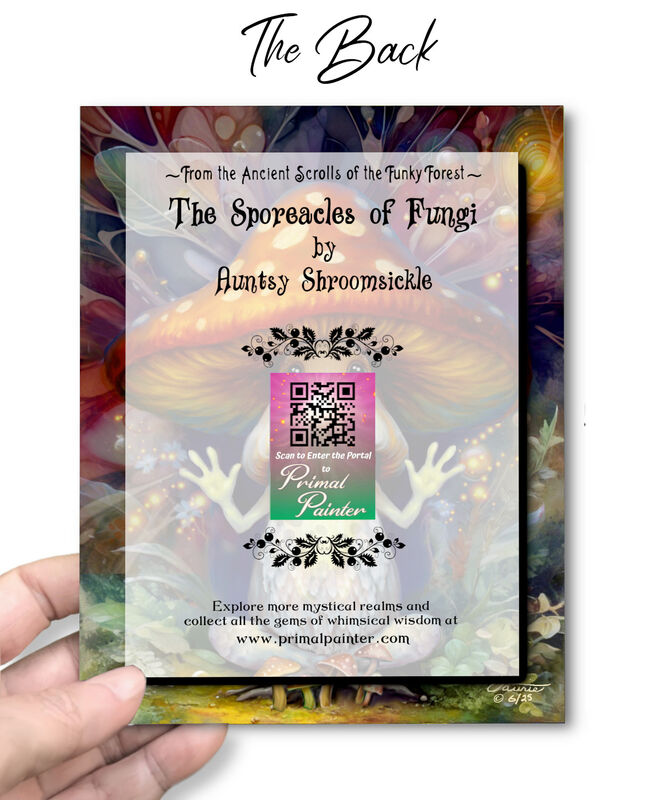 Wacky Psychedelic Mushroom Greeting Card – Auntsy Shroomsickle, Funky Forest Sporeacles Collection - product images  of 