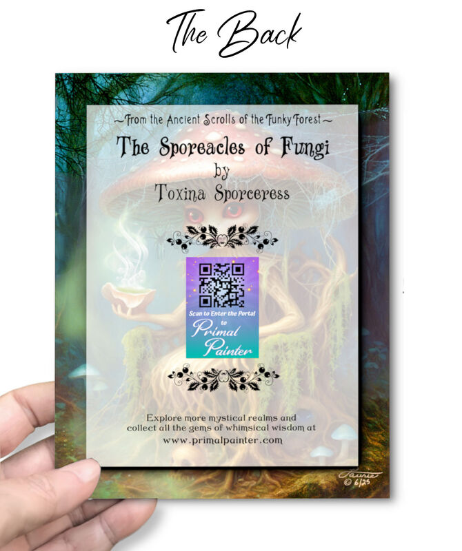 Haunted Mushroom Greeting Card – Toxina Sporceress, Collectible Forest Art by Primal Painter - product images  of 