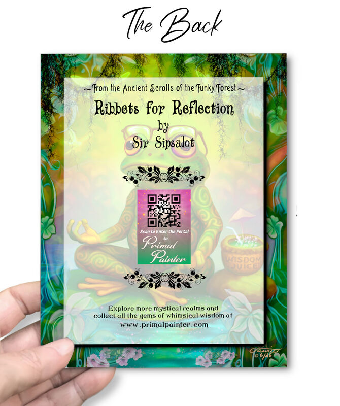 Frog with Glasses Meditation Greeting Card, Funny Notecard for Yoga Gift - product images  of 