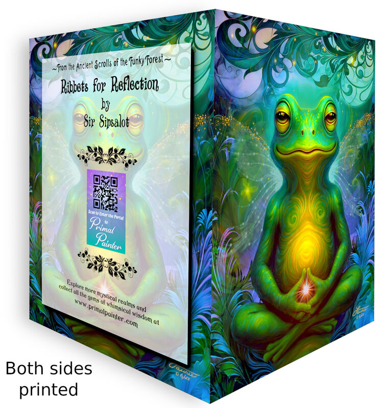 Serene Frog Meditation Greeting Card, Gratitude Notecard from the Funky Forest  - product images  of 