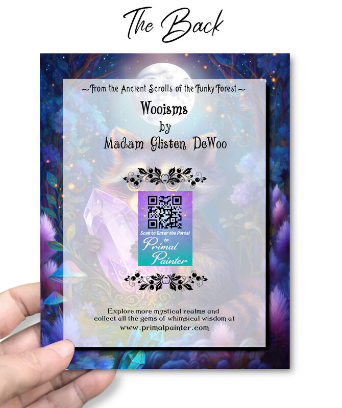 Adorable Raccoon Greeting Card, Crystal Lovers Colorful Art Notecard - product images  of 