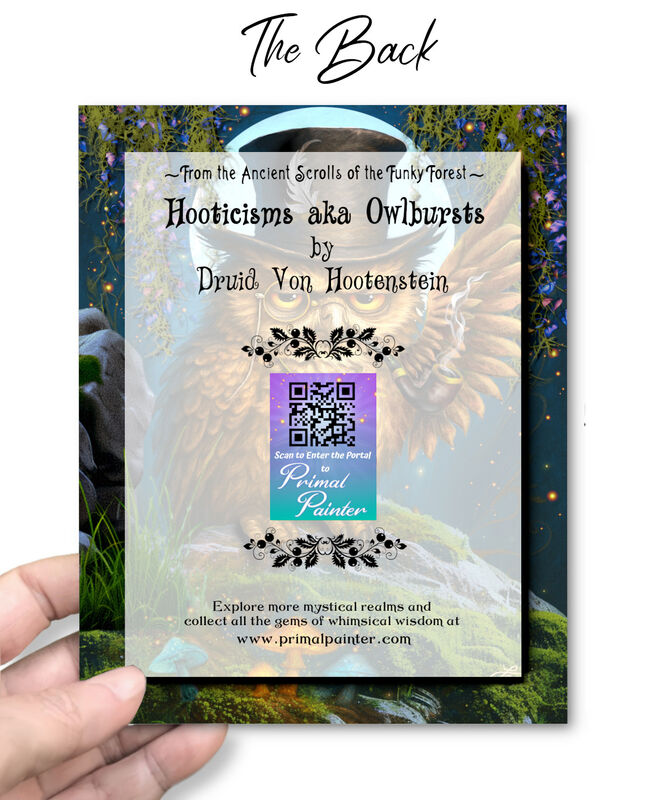 Whimsical Owl Art Greeting Card, Chakra Decree Notecard - product images  of 