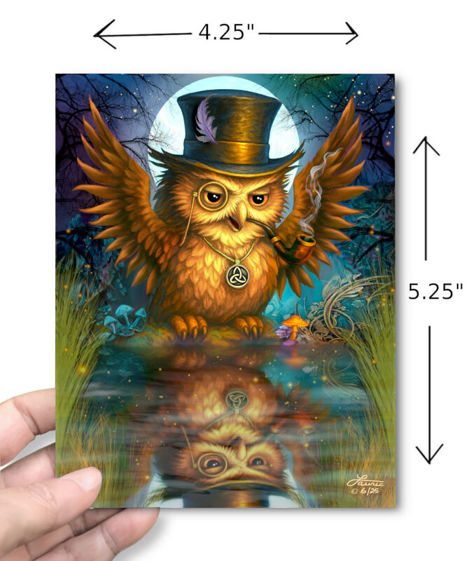 Arrogant Owl Art Greeting Card, Affirmation Advice Notecard - product images  of 