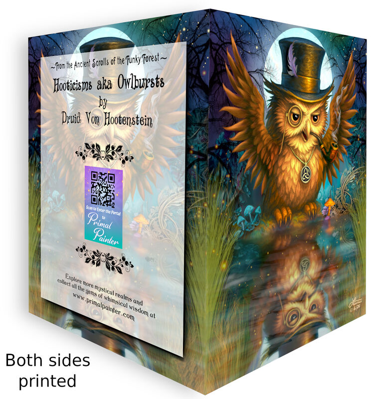 Arrogant Owl Art Greeting Card, Affirmation Advice Notecard - product images  of 