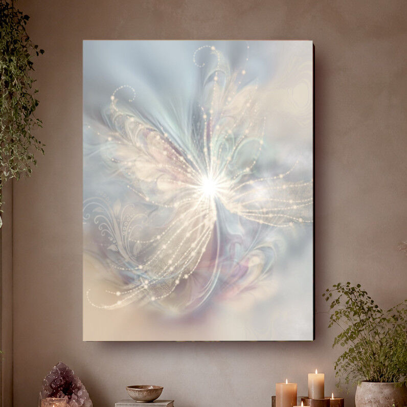 Dreamy Ethereal Art Canvas Print called "The Angelic Realm" by Primal Painter - product images  of 