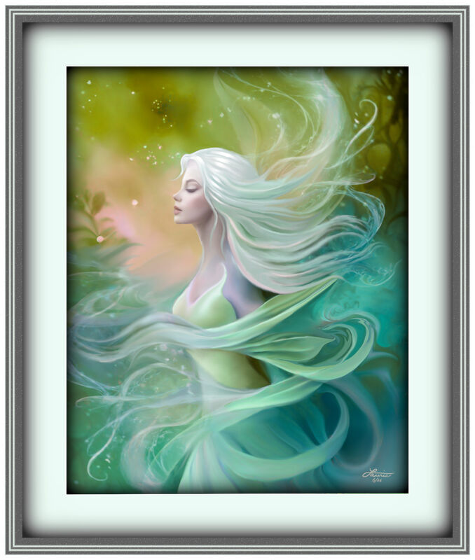 Goddess Wall Art Print, Fantasy Meditation Decor, Symbolism -"Mystrielle" - product images  of 