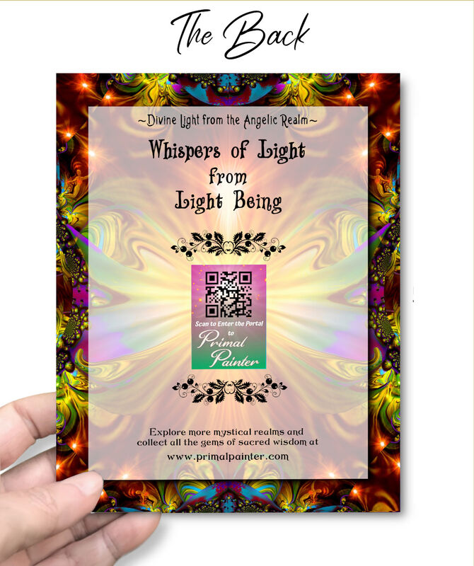 Light Being Necklace Gift Set, Spiritual Art Jewelry &amp; Matching Art Card - product images  of 