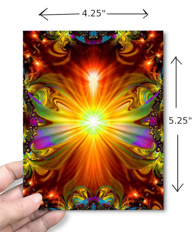 Light Being Necklace Gift Set, Spiritual Art Jewelry &amp; Matching Art Card - product images  of 
