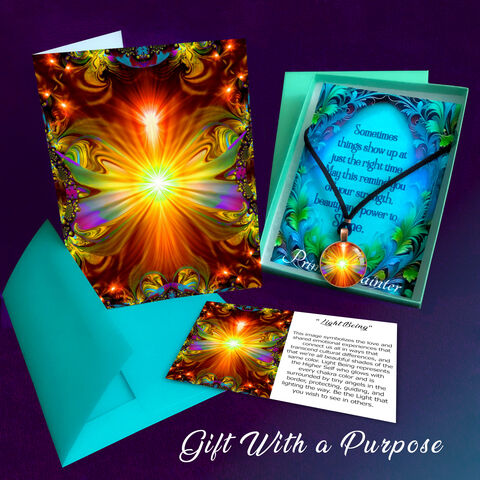 Light,Being,Necklace,Gift,Set,,Spiritual,Art,Jewelry,&,Matching,Card,energy art necklace, spiritual necklace, spiritual jewelry, meaningful jewelry, wearable art, wearable art necklace, pendant necklace, inspirational necklace, metaphysical jewelry, healing jewelry, chakra jewelry, meditation jewelry, mindful gift, spiritu