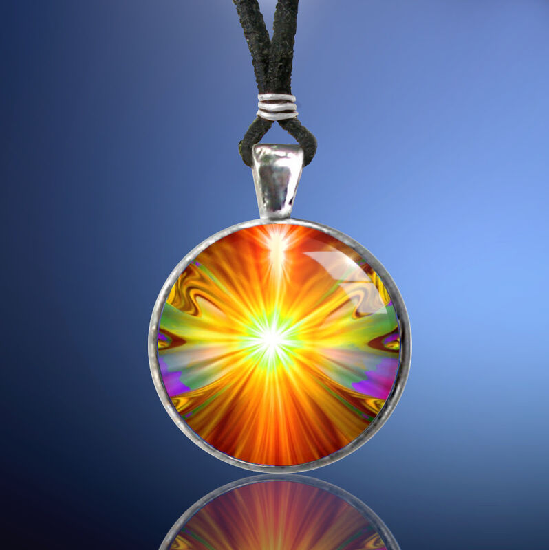 Light Being Necklace Gift Set, Spiritual Art Jewelry &amp; Matching Art Card - product images  of 