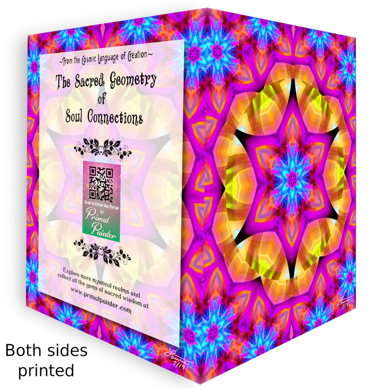 Connections Mandala Necklace Gift Set, Sacred Geometry Jewelry, Matching Art Card - product images  of 