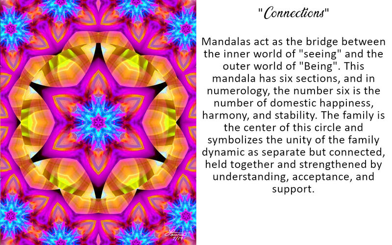 Connections Mandala Necklace Gift Set, Sacred Geometry Jewelry, Matching Art Card - product images  of 