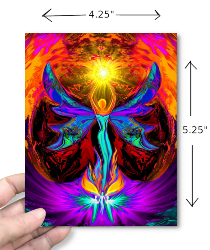 Phoenix Rising Necklace Gift Set, Inspirational Jewelry, Matching Art Card - product images  of 