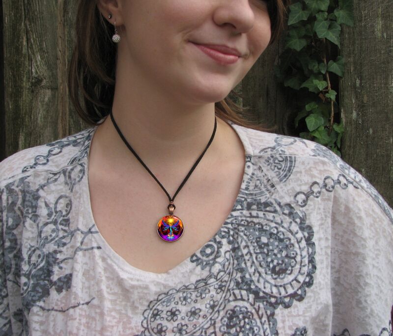 Phoenix Rising Necklace Gift Set, Inspirational Jewelry, Matching Art Card - product images  of 