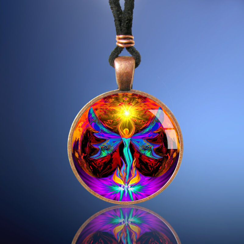 Phoenix Rising Necklace Gift Set, Inspirational Jewelry, Matching Art Card - product images  of 