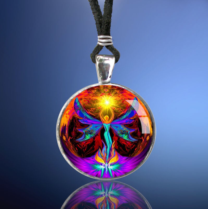 Phoenix Rising Necklace Gift Set, Inspirational Jewelry, Matching Art Card - product images  of 