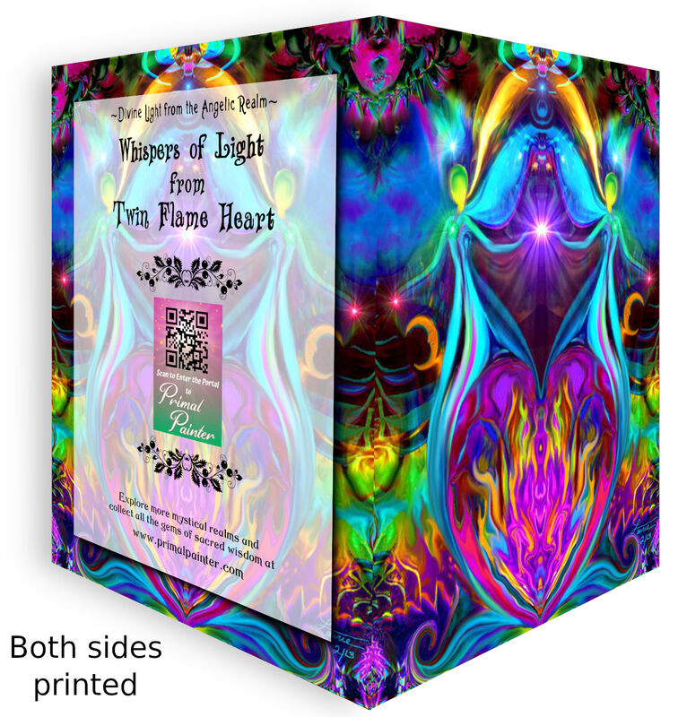 Twin Flames Necklace Gift Set, Violet Flame Jewelry, Matching Art Card - product images  of 