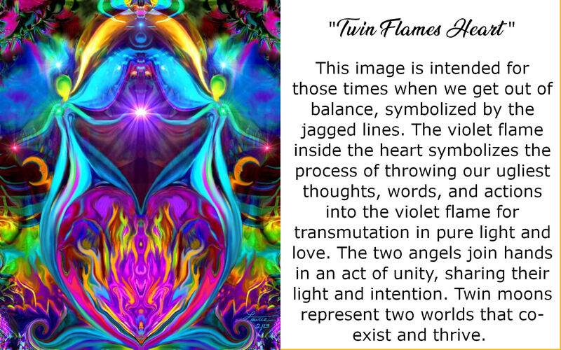 Twin Flames Necklace Gift Set, Violet Flame Jewelry, Matching Art Card - product images  of 
