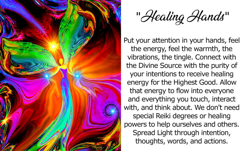Healing Hands Necklace Gift Set, Reiki Jewelry, Matching Art Card - product images  of 