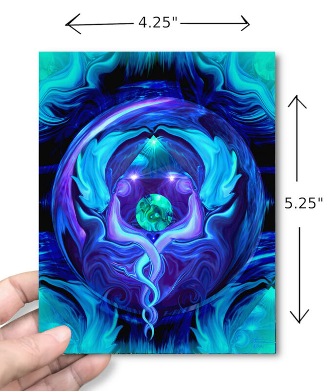Healing Circle Necklace Gift Set, Twin Flames Jewelry, Matching Art Card - product images  of 