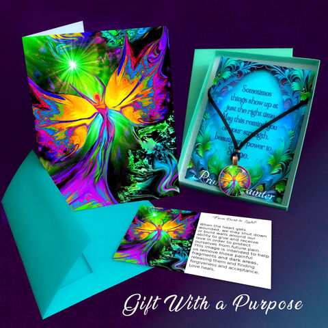 Fairy,Necklace,Gift,Set,,Rainbow,Jewelry,,Matching,Art,Card,rainbow fairy pendant, reiki jewelry, fairy necklace gift set, energy art necklace, spiritual necklace, spiritual jewelry, meaningful jewelry, wearable art, wearable art necklace, pendant necklace, inspirational necklace, metaphysical jewelry, heal