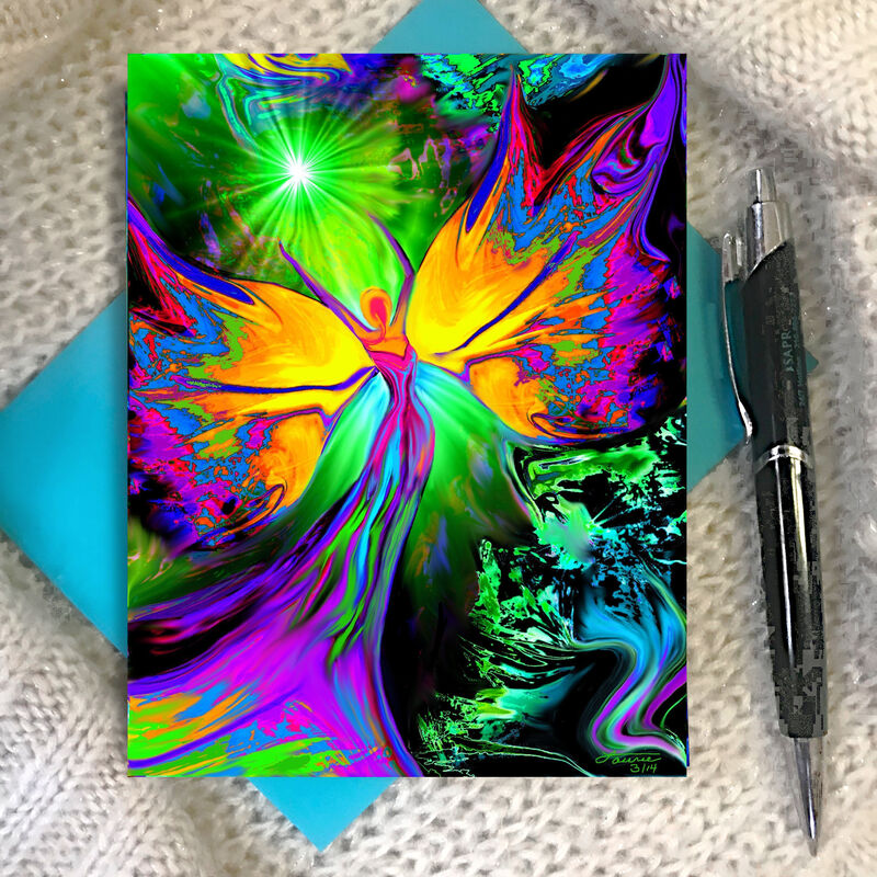 Fairy Necklace Gift Set, Rainbow Jewelry, Matching Art Card - product images  of 