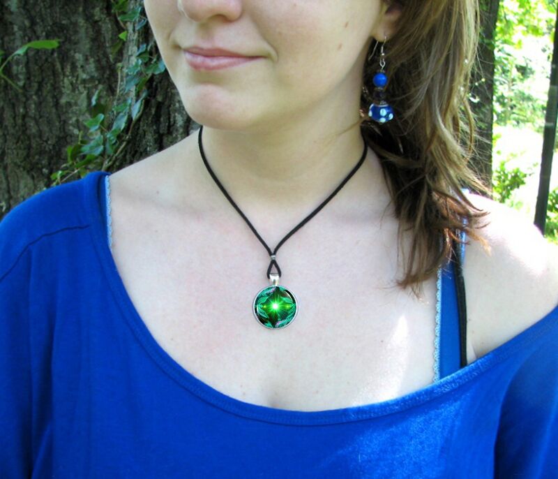 Twin Flames Necklace Gift Set, Heart Chakra Jewelry, Matching Art Card - product images  of 