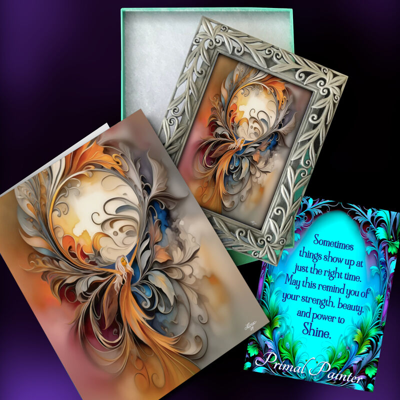 Goddess Art Gift Set, Framed Mini Print and Collectible Story Card - The Keeper - product images  of 