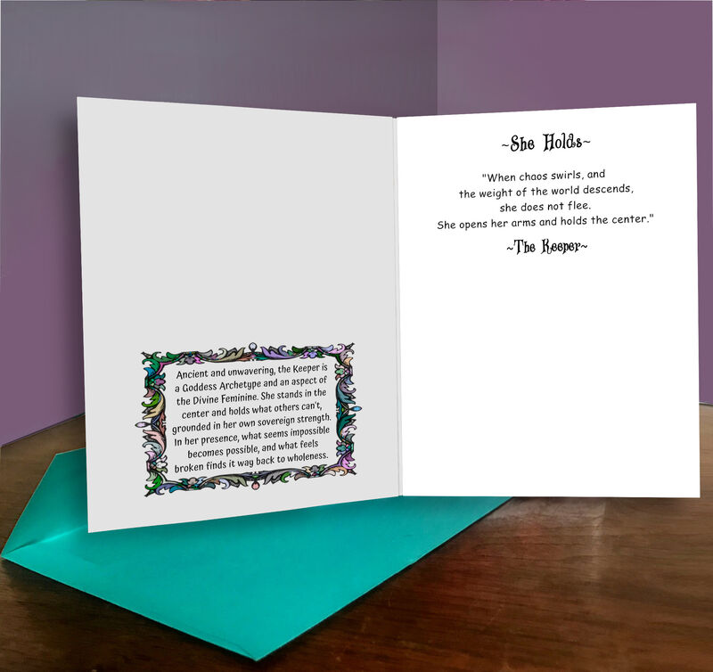 Goddess Art Gift Set, Framed Mini Print and Collectible Story Card - The Keeper - product images  of 