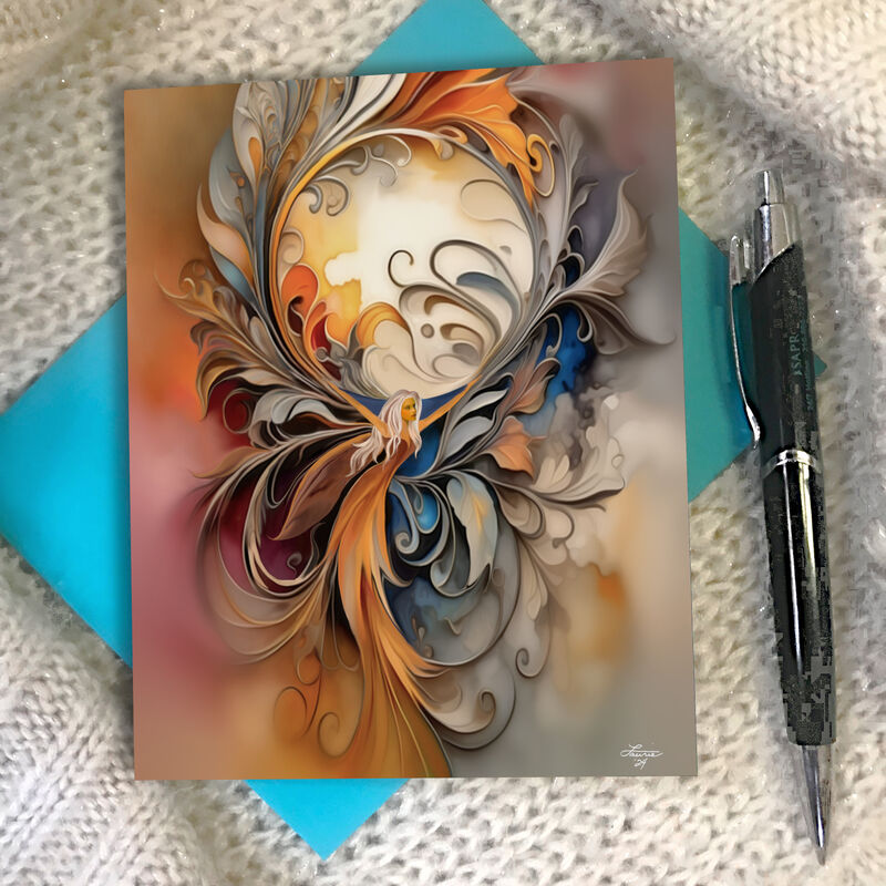 Goddess Art Gift Set, Framed Mini Print and Collectible Story Card - The Keeper - product images  of 