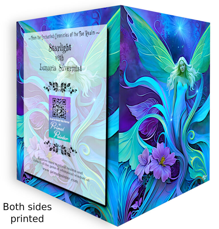 Fairy Art Gift Set, Framed Mini Print and Collectible Story Card - Lunaria Silvermist - product images  of 
