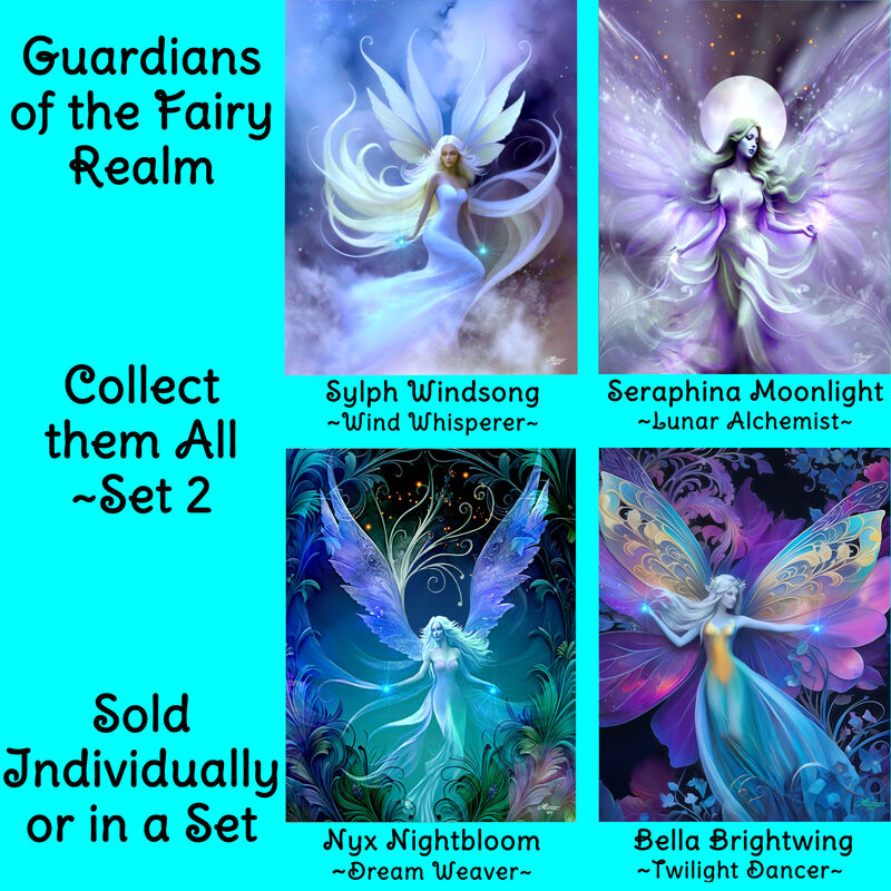 Flower Fairy Collectible Story Card, Mystical Fantasy Art Greeting Card - product images  of 