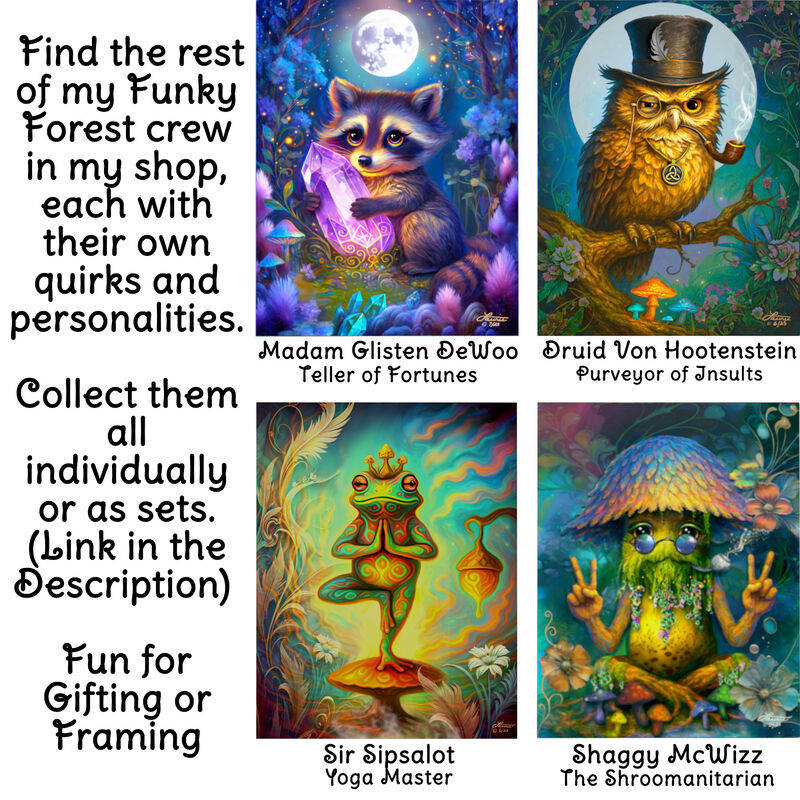 Nebula Goddess Collectible Story Card, Rainbow Celestial Art Notecard - product images  of 