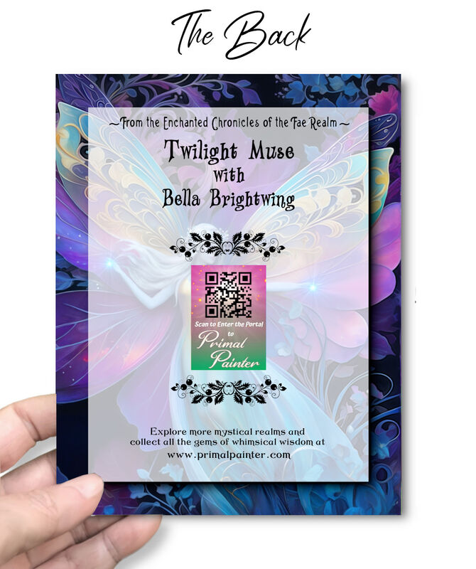 Fairy Angel Collectible Story Card, Rainbow Fantasy Art Notecard - product images  of 