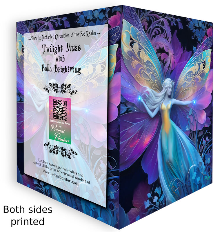 Fairy Angel Collectible Story Card, Rainbow Fantasy Art Notecard - product images  of 