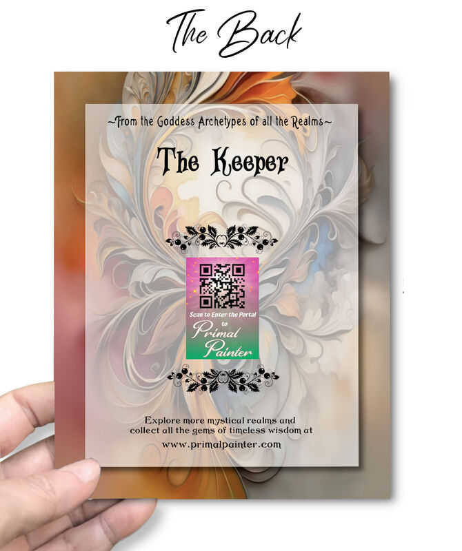 Archetypal Goddess Collectible Story Card, The Keeper Fantasy Art Notecard - product images  of 