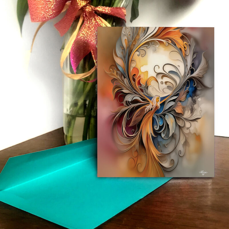 Archetypal Goddess Collectible Story Card, The Keeper Fantasy Art Notecard - product images  of 