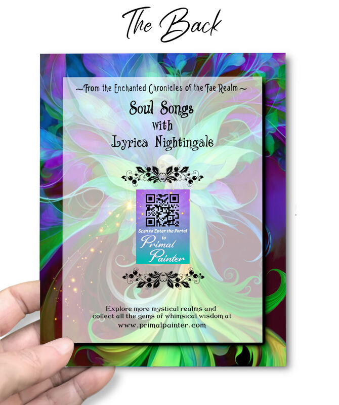 Floral Fairy Collectible Story Card, Art Nouveau Fantasy Art Notecard - product images  of 