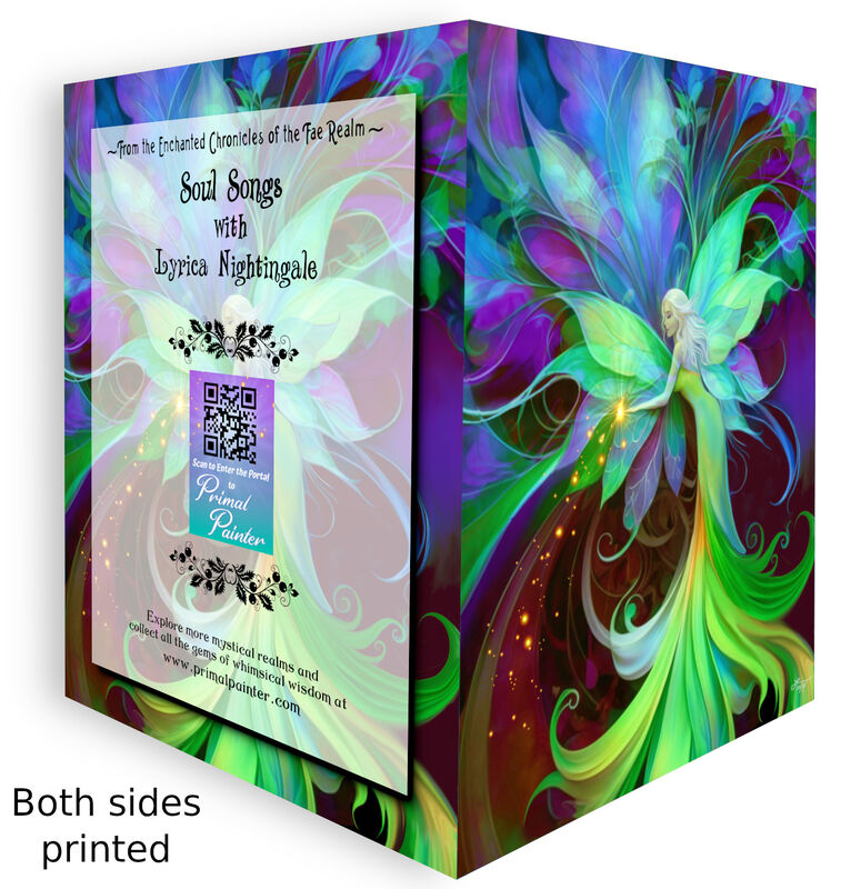 Floral Fairy Collectible Story Card, Art Nouveau Fantasy Art Notecard - product images  of 
