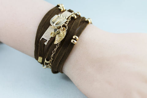 Brown,Suede,Beaded,Wrap,Bracelet,Jewelry,Cuff,boho_bracelet,beaded_bracelet,earthtone,boho_jewelry,beaded_fashion,brown_beaded,brown_bracelet,suede_bracelet,suede_wrap_bracelet,wrap_bracelet,gift_idea,123team,tt_team,goat suede,gold tone components,crystals