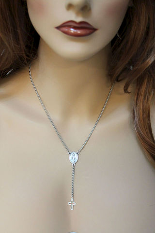 Silver,Cross,Rosary,Necklace,Jewelry,mother_mary,madonna,cross_necklace,religious_jewelry,spiritual_jewelry,silver_cross,spiritual_necklace,mary_necklace,mary_cross_necklace,madonna_pendant,rosary_necklace,religious_necklace,choker_necklace,silver alloy,mixed metals