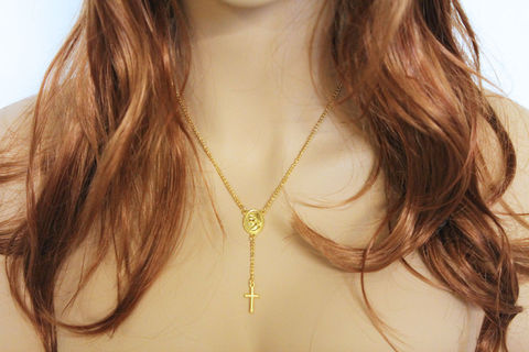 Gold,Rosary,Chain,Necklace,Jewelry,rosary_necklace,religious_jewelry,religious_necklace,gold_necklace,gold_chain_necklace,gold_rosary_necklace,madonna,medallion_necklace,rosary_chain,chain_necklace,gold_religious,gold_rosary_chain,gold alloy chain,gold alloy pendant