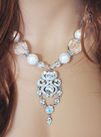 Chunky,Bridal,Statement,Necklace,Jewelry,Choker,statement_necklace,statement_piece,beaded_necklace,chunky_necklace,bridal_necklace,bridal_choker,bridal_statement,wedding_jewelry,statement_bridal,wedding_necklace,wedding_jewellery,rhinestone_necklace,gift_for_her,mother of pearl