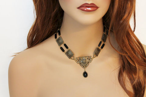 Elegant,Edwardian,Choker,Necklace,Jewelry,brass_choker,choker_necklace,victorian_choker,victorian_necklace,edwardian_choker,edwardian_necklace,victorian_jewelry,edwardian_jewelry,black_onyx_choker,oxidized_brass,statement_jewelry,elegant_necklace,elegant_choker,oxidized br