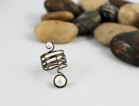 Wire,Wrapped,Adjustable,Pearl,Ring,Jewelry,adjustable_ring,pearl_ring,ring_pearl,wire_wrapped_ring,finger_ring,gunmetal_ring,bronze_ring,wire_ring,size_6_ring,bronze_wire_ring,wire_ring_bronze,wire_finger_ring,handmade_ring,gunmetal bronze wire,pearls